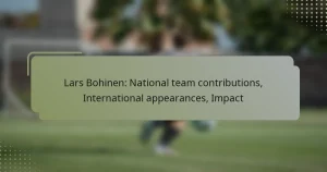 Lars Bohinen: National team contributions, International appearances, Impact