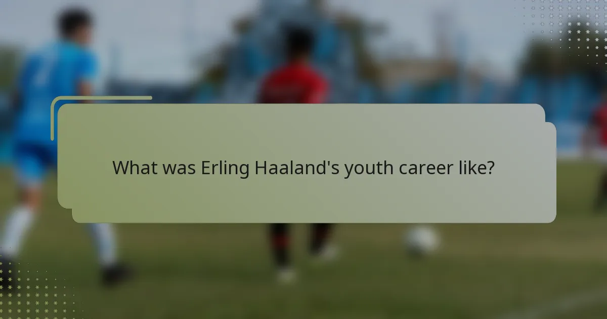 What was Erling Haaland's youth career like?